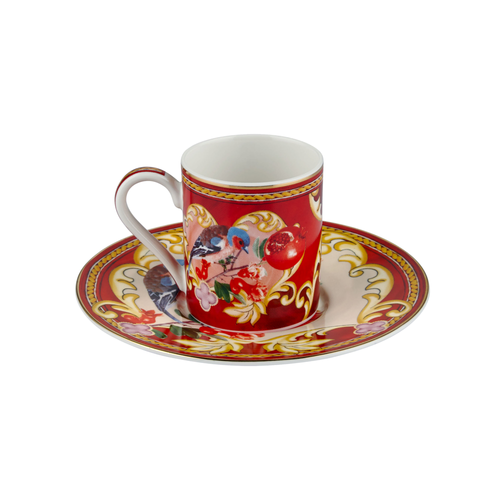 Chiara Alessi Capri Kırmızı Fincan Seti Kahve Fincanları