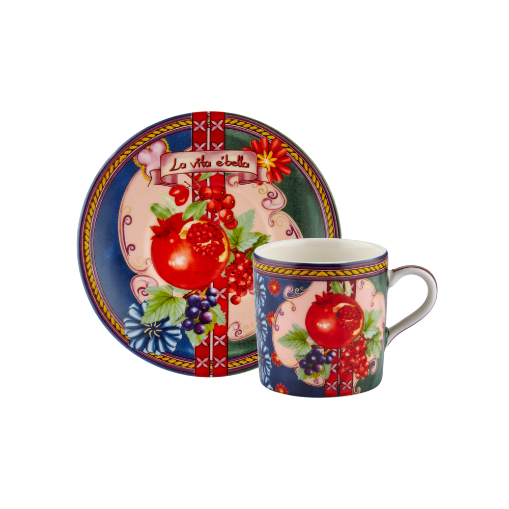 Chiara Alessi Capri Yeşil Metal Kutu Kahve Fincanları