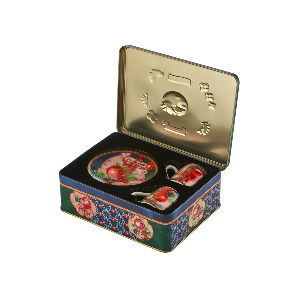 Chiara Alessi Capri Yeşil Metal Kutu Kahve Fincanları