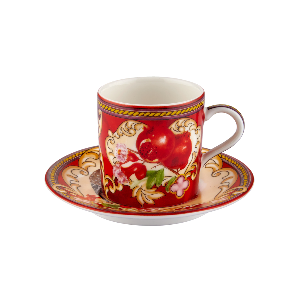 Chiara Alessi Capri Kırmızı Metal Kutu Kahve Fincanları