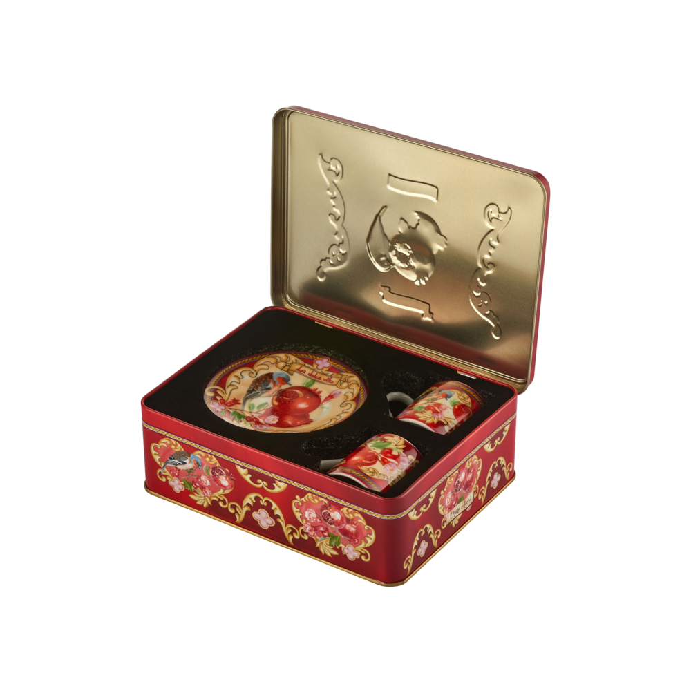 Chiara Alessi Capri Kırmızı Metal Kutu Kahve Fincanları