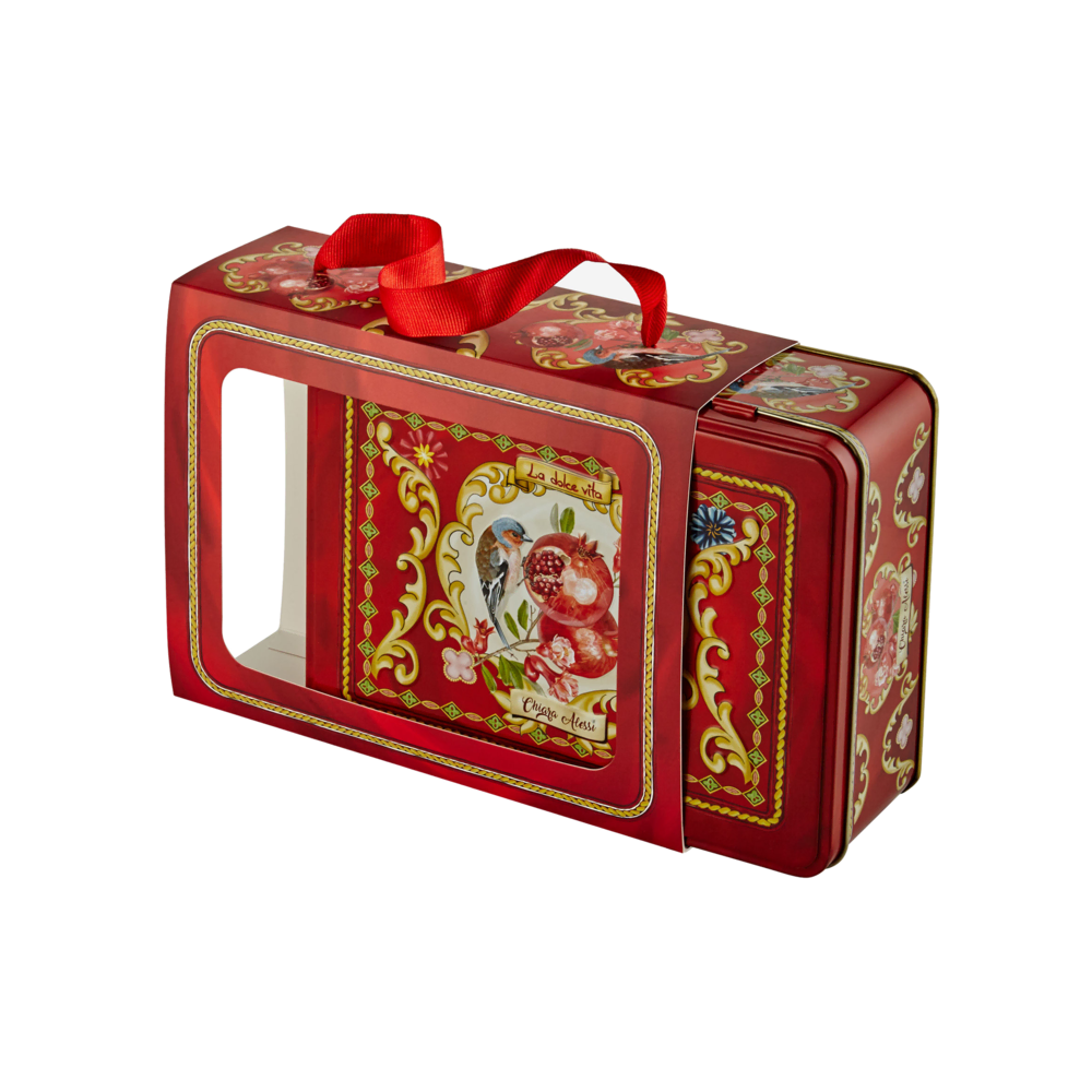 Chiara Alessi Capri Kırmızı Metal Kutu Kahve Fincanları