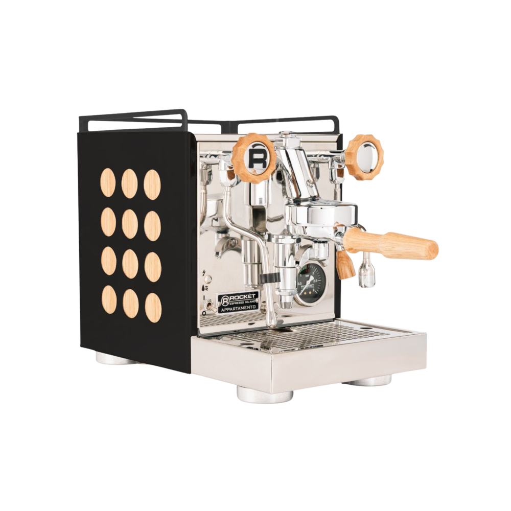 Rocket Appartamento 2.0 Black/Wood Espresso Makinesi