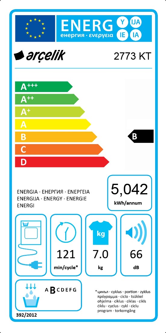 2773 kt kurutma makinesi beyaz esya arcelik